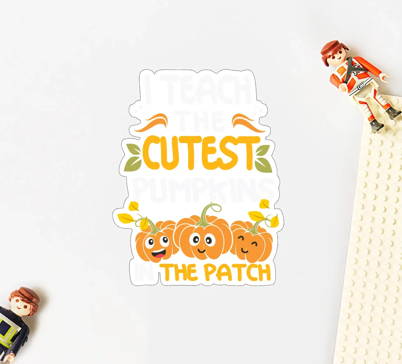 I teach the cutest pumpkins in the patch autocollant de edsonramosart
