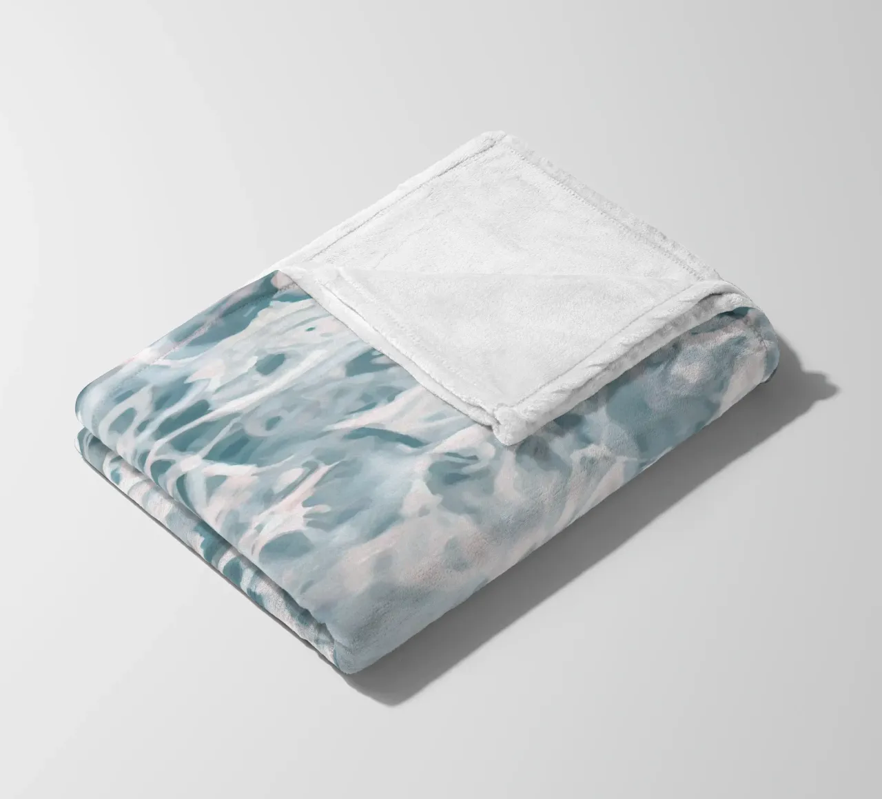 Marbled Water Muted Fleecedecke von menega sabidussi | moods