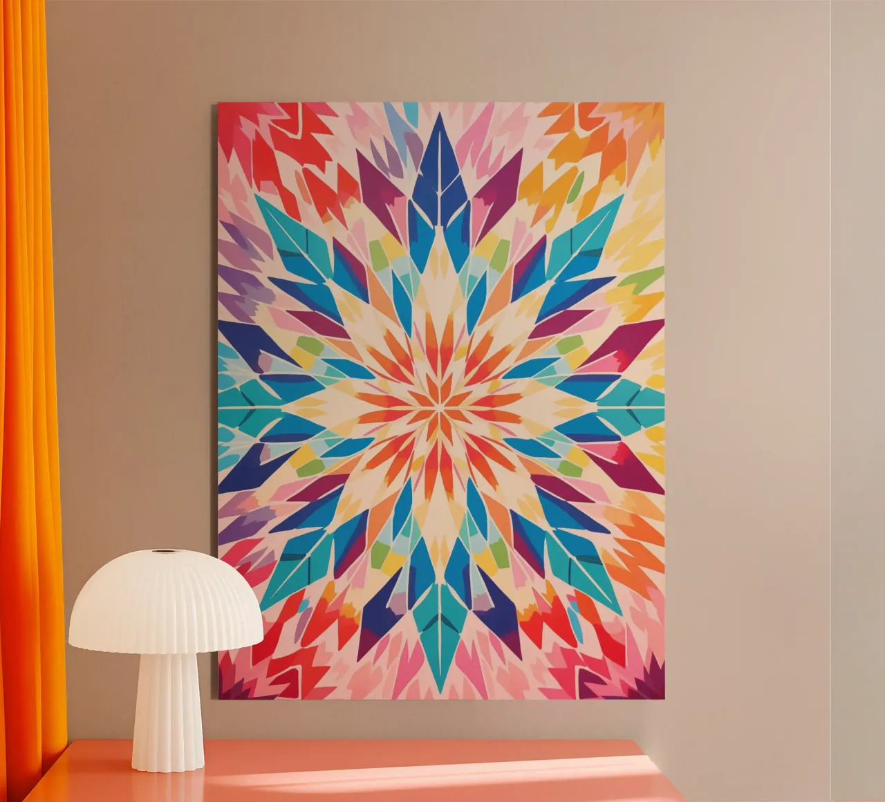 Retro kaleidoscope pattern alu-dibond by Autofocus