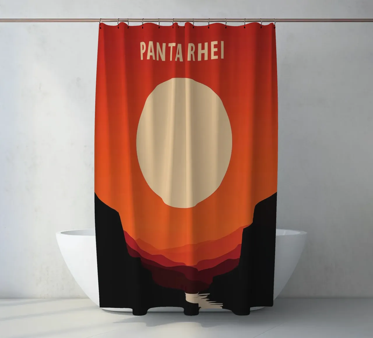 Panta Rhei - Everything flows shower curtain by Autofocus
