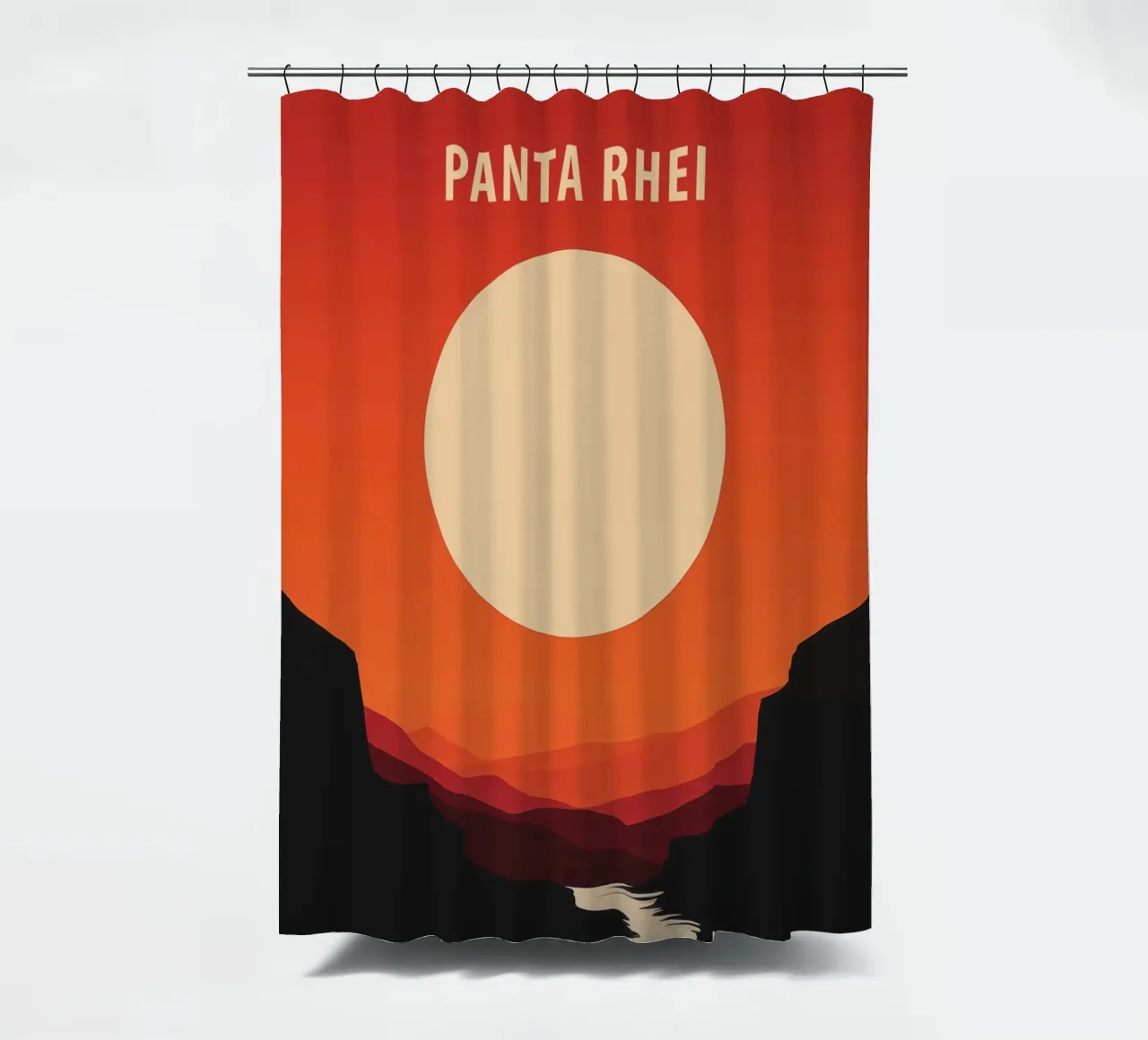 Panta Rhei - Everything flows shower curtain by Autofocus