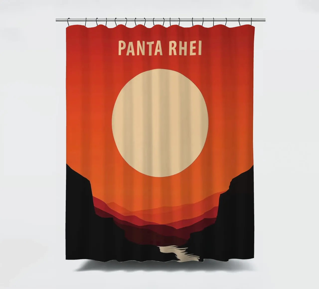 Panta Rhei - Everything flows shower curtain by Autofocus