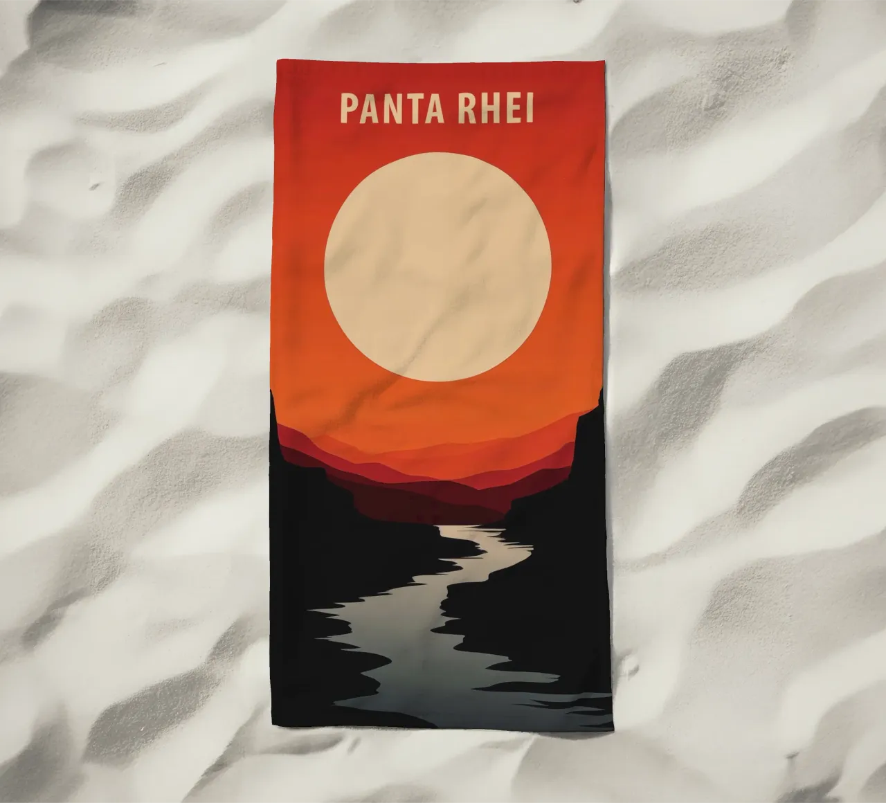 Panta Rhei - Tutto scorre telo mare da Autofocus