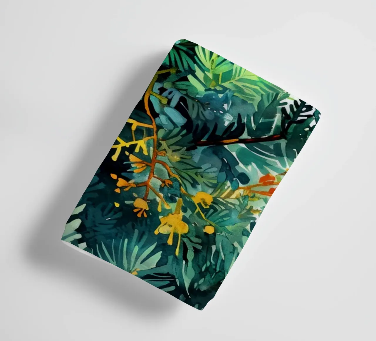 cat on a Christmas tree towel by Justyna Jaszke JBJart