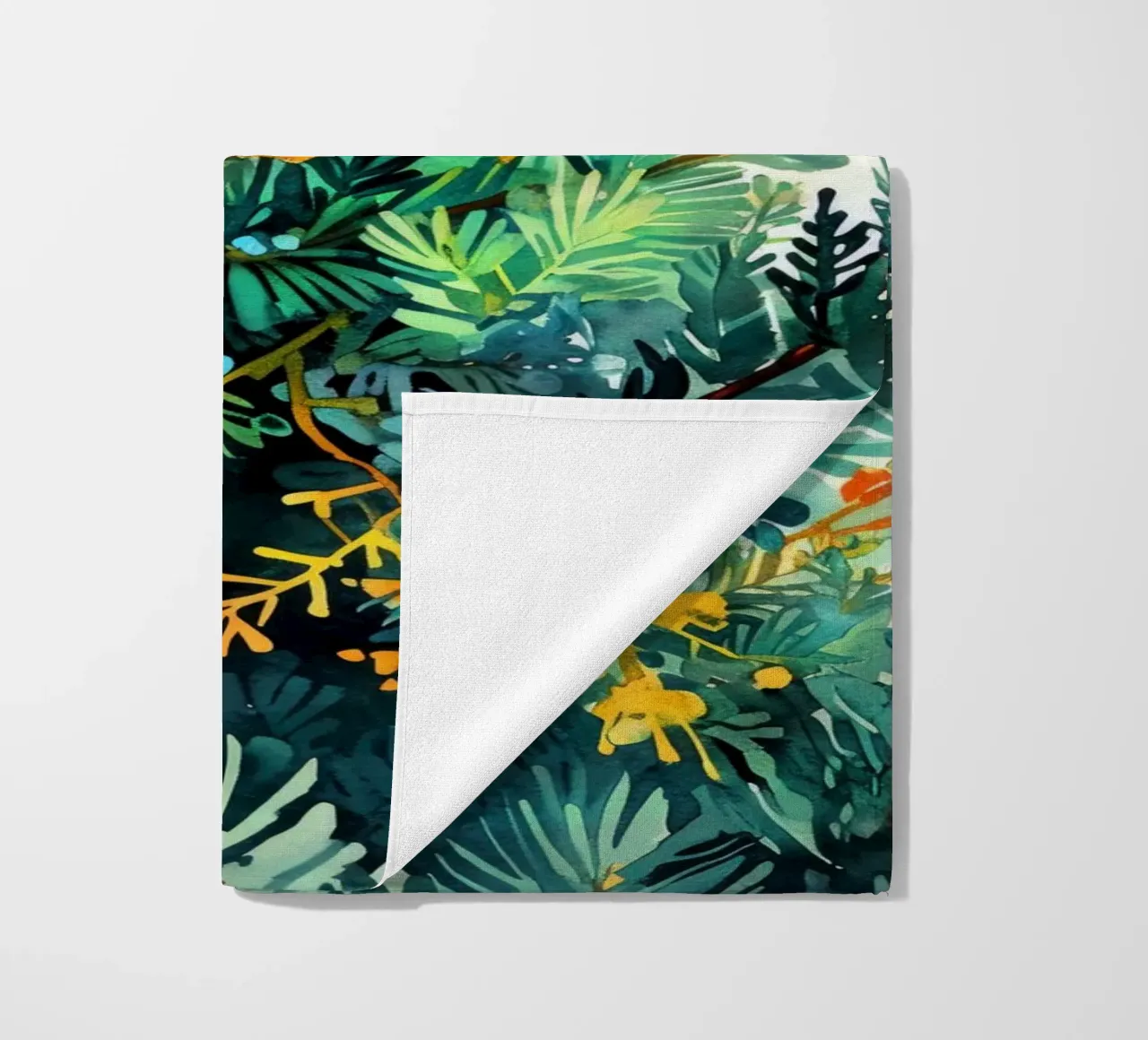 cat on a Christmas tree beach towel by Justyna Jaszke JBJart