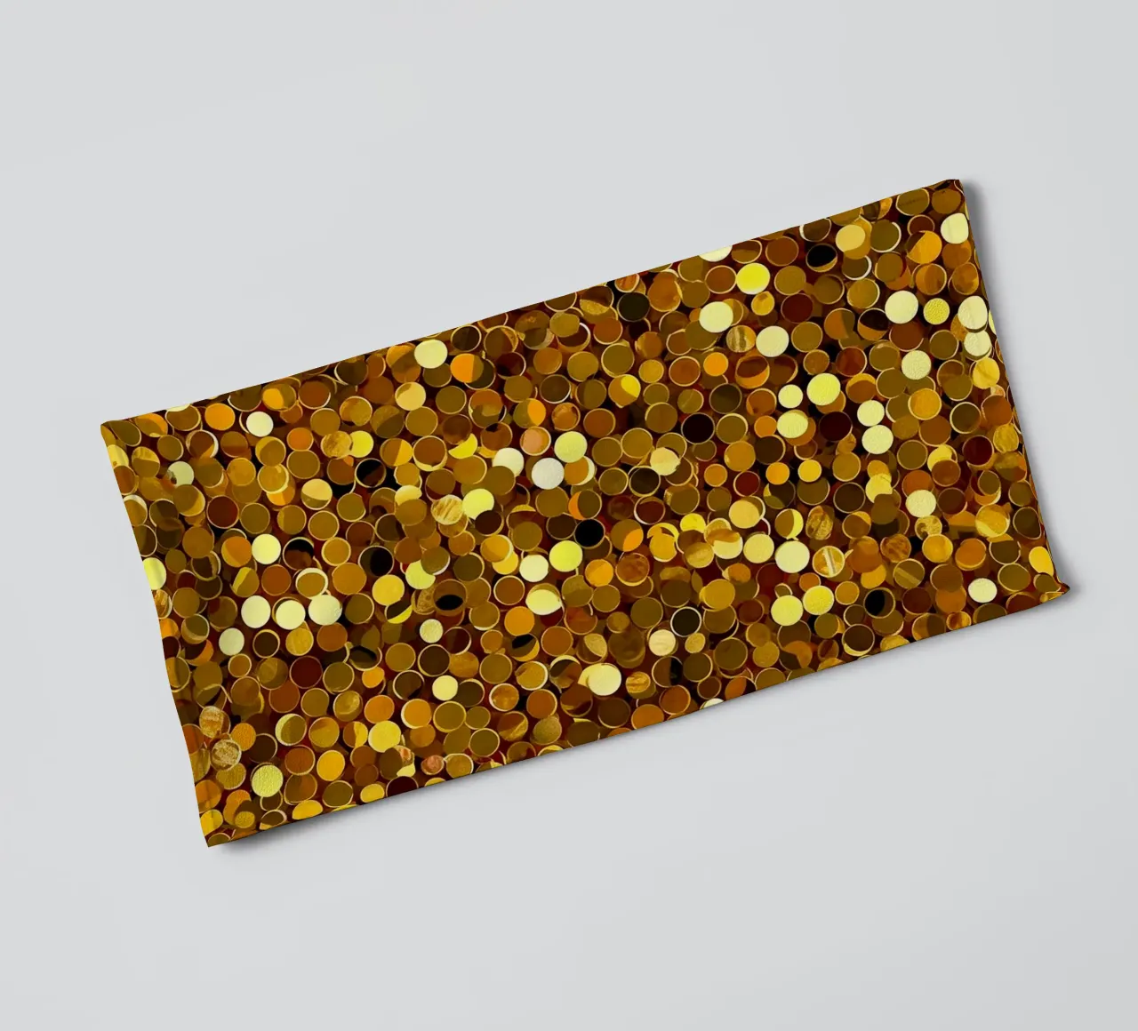 Golden sequins | Fascinating interplay of light & texture towel by Autofocus