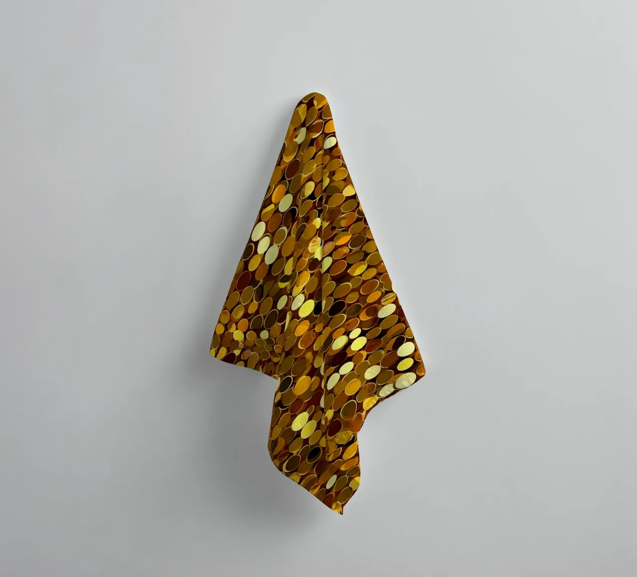 Golden sequins | Fascinating interplay of light & texture towel by Autofocus