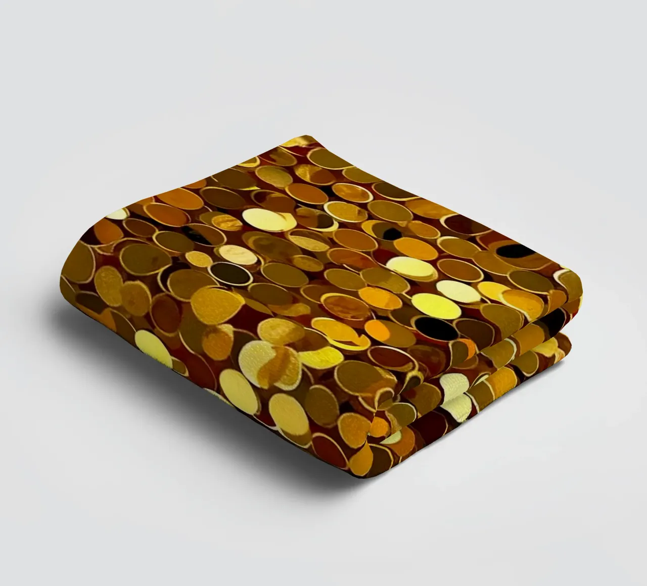 Golden sequins | Fascinating interplay of light & texture towel by Autofocus