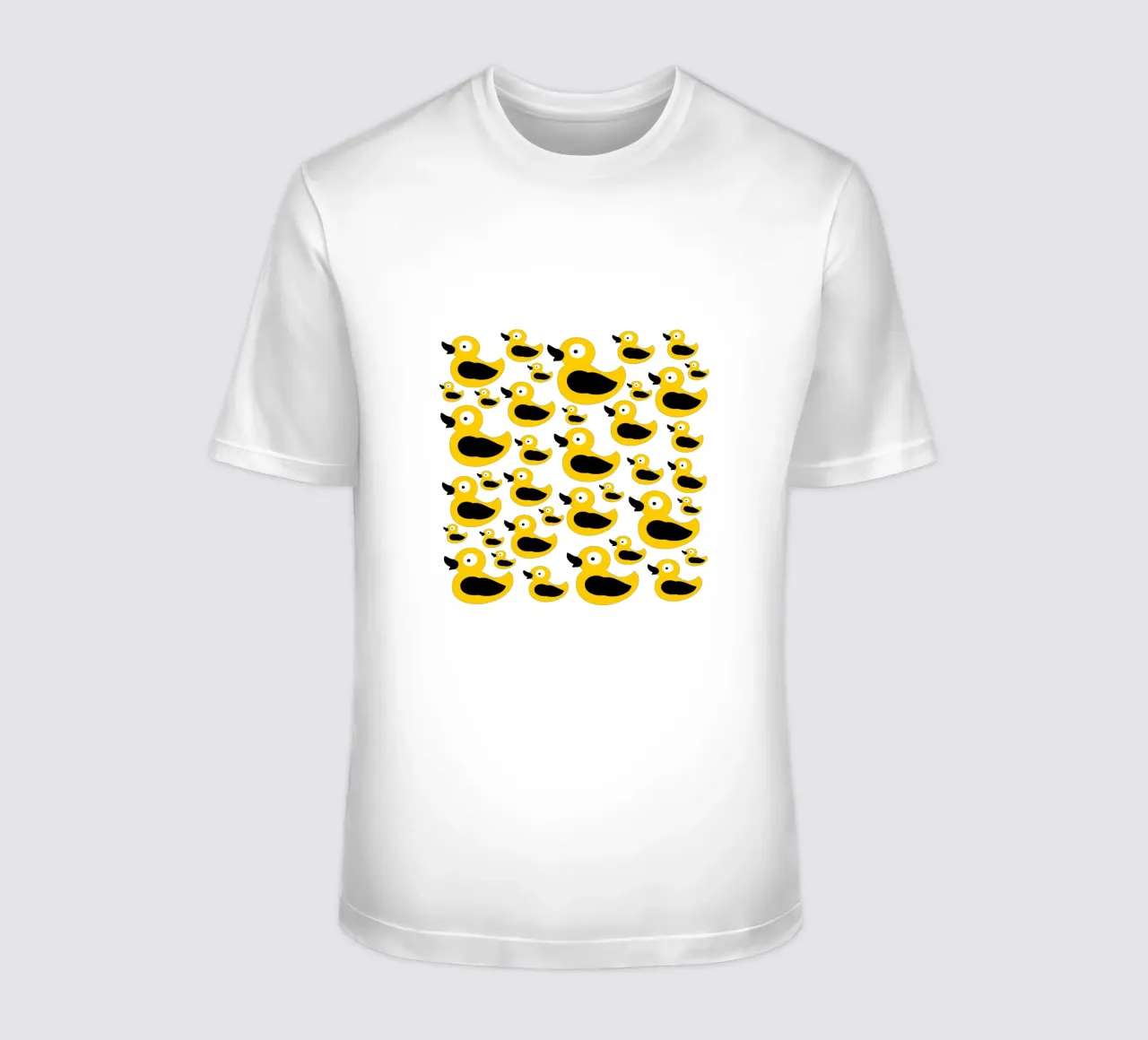 Cute yellow duck pattern t-shirt da baobabprintstore