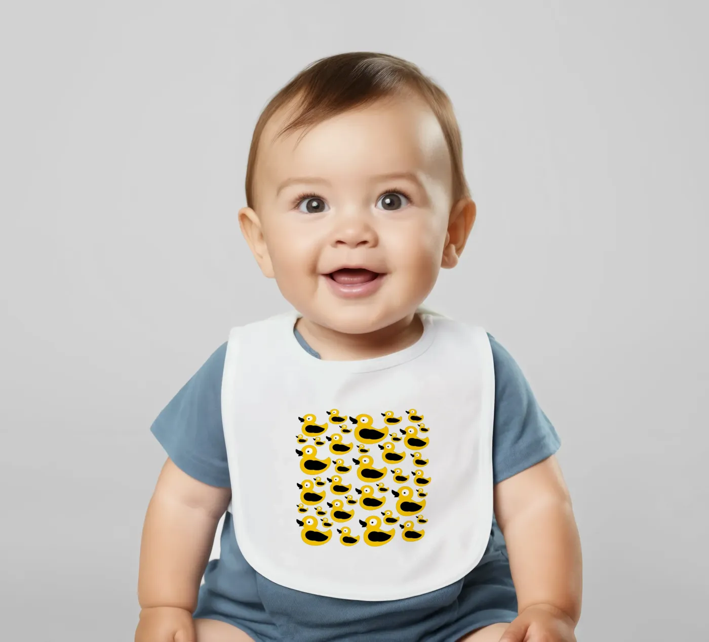 Cute yellow duck pattern bavaglino da baobabprintstore