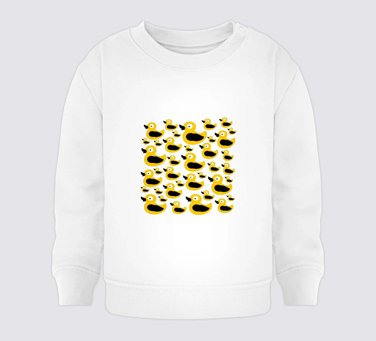 Cute yellow duck pattern felpa neonato da baobabprintstore