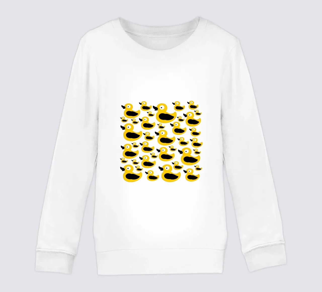 Cute yellow duck pattern felpa bambino da baobabprintstore