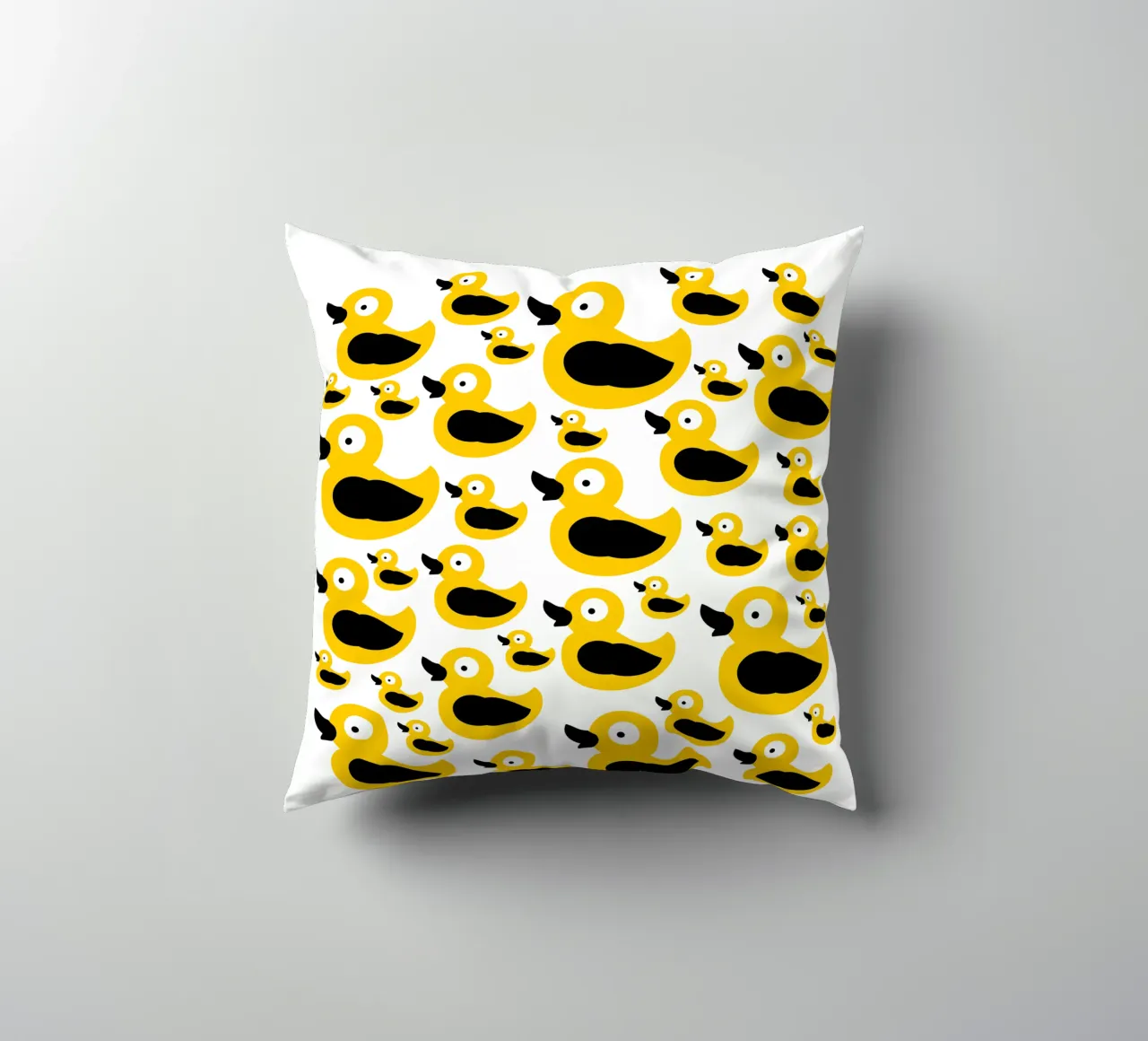 Cute yellow duck pattern cuscino da baobabprintstore