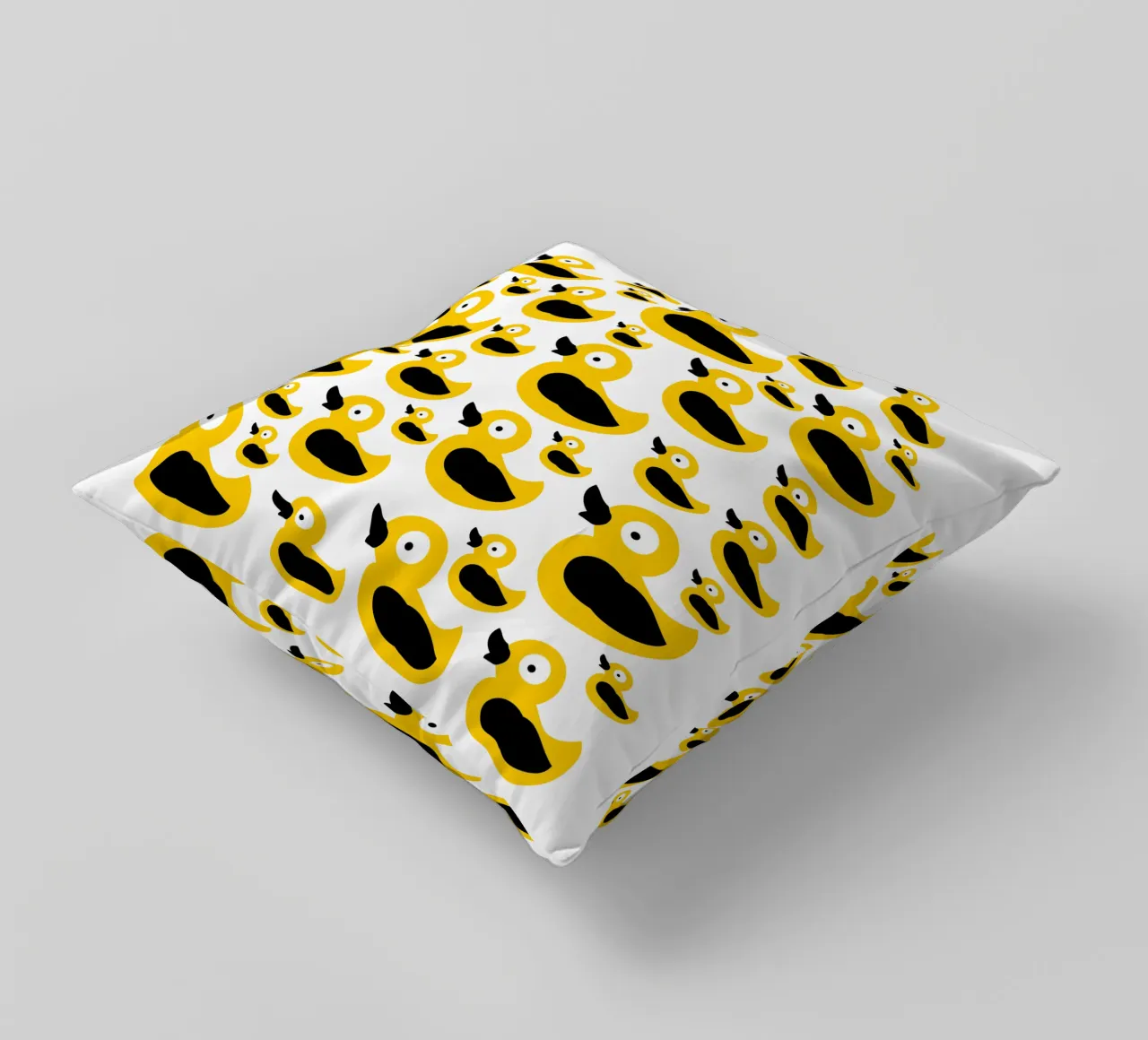 Cute yellow duck pattern cuscino da baobabprintstore