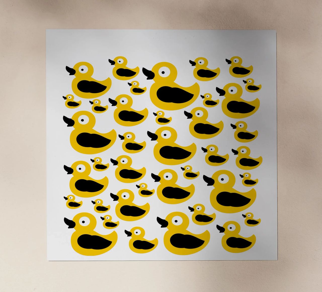 Cute yellow duck pattern pellicola backlit da baobabprintstore
