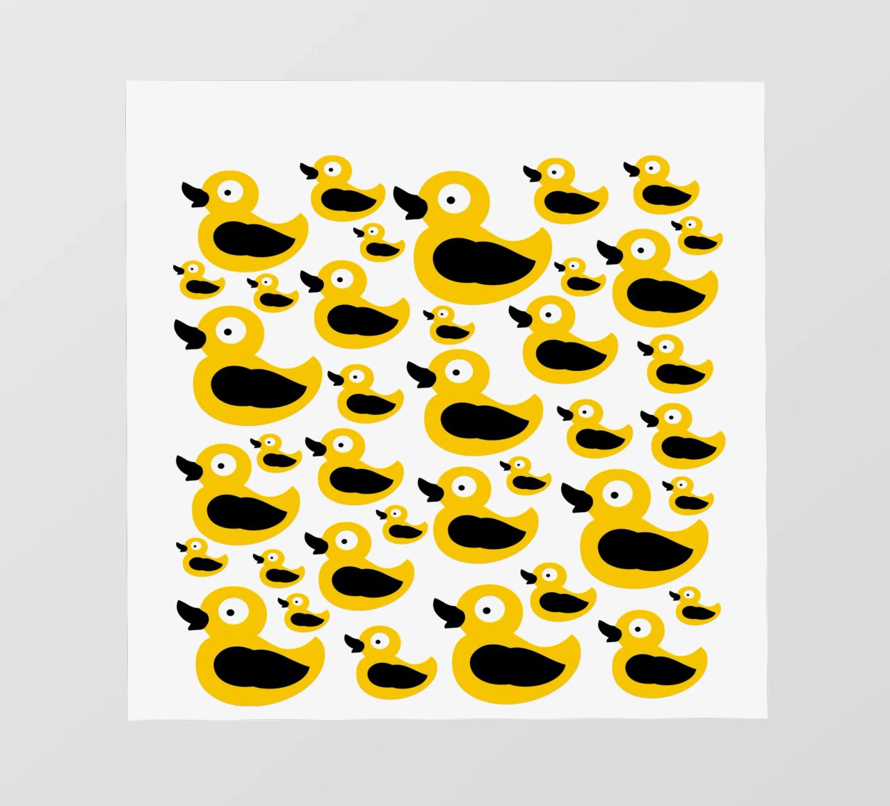 Cute yellow duck pattern pellicola backlit da baobabprintstore