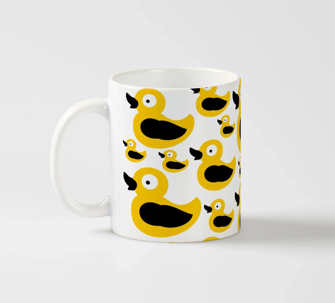 Cute yellow duck pattern tazza in ceramica da baobabprintstore