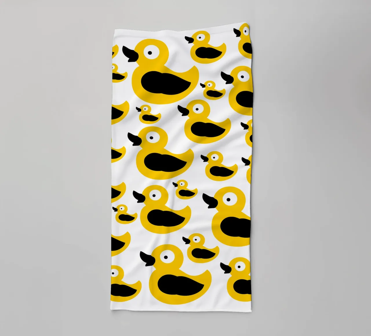 Cute yellow duck pattern asciugamano da bagno da baobabprintstore
