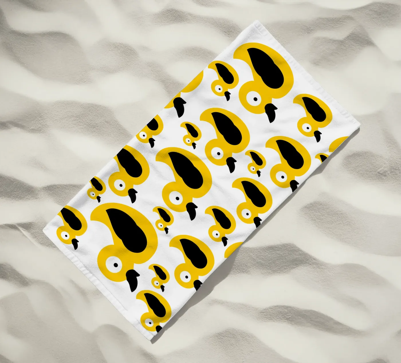 Cute yellow duck pattern telo mare da baobabprintstore