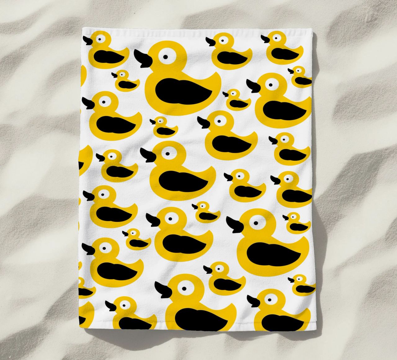 Cute yellow duck pattern telo mare da baobabprintstore