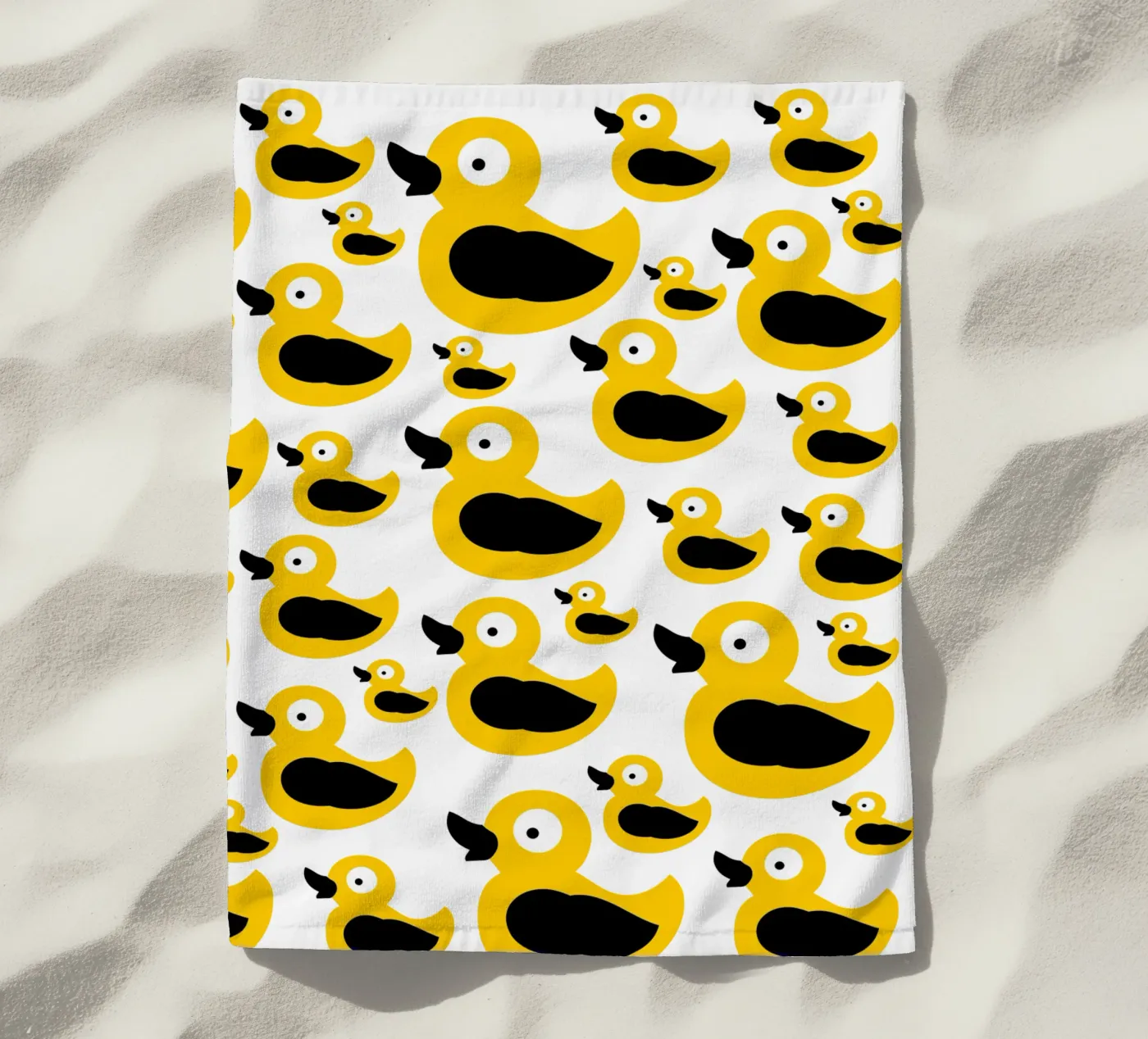 Cute yellow duck pattern telo mare da baobabprintstore