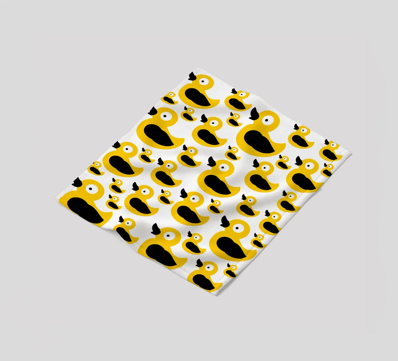 Cute yellow duck pattern coperta in pile da baobabprintstore