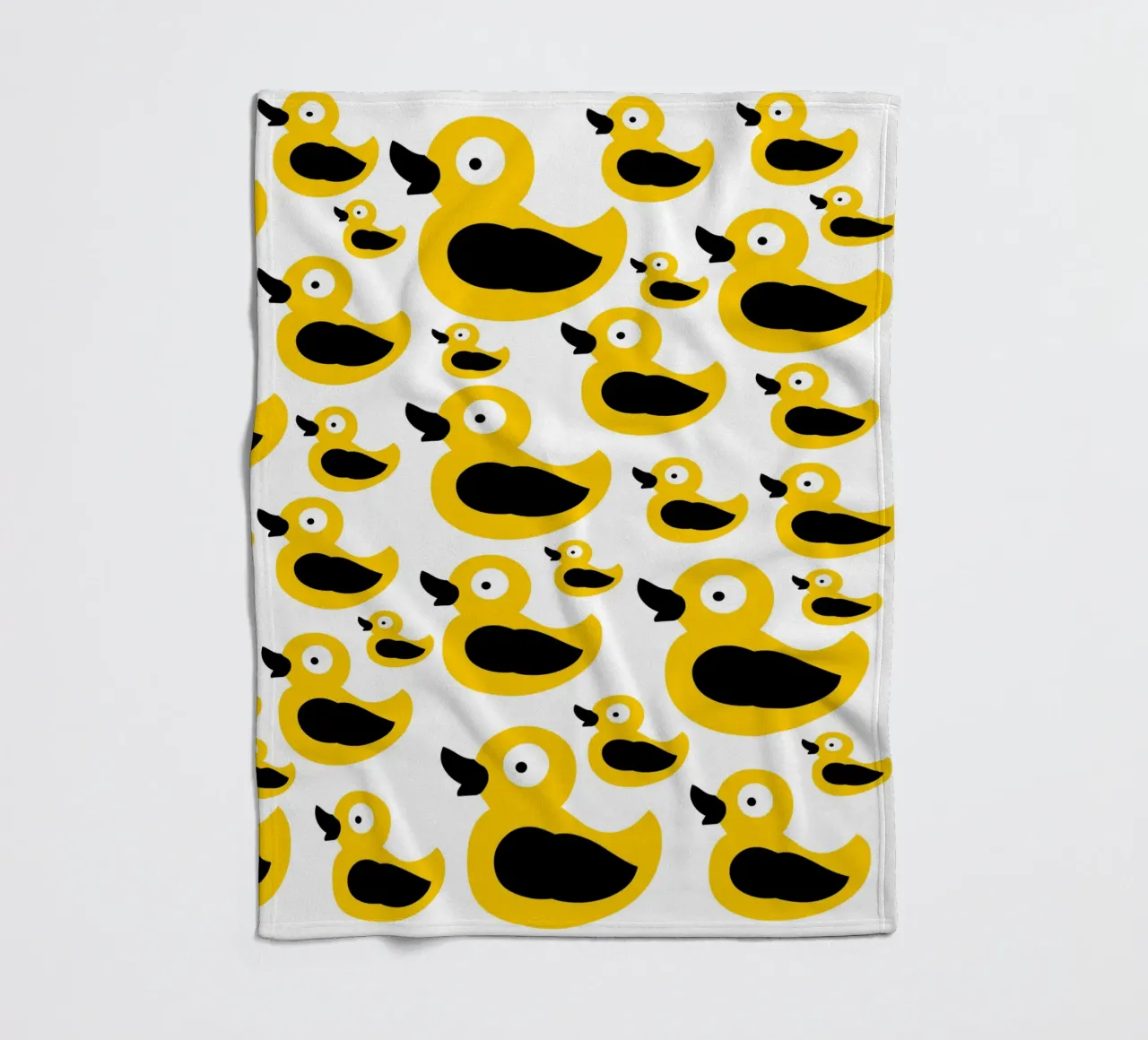 Cute yellow duck pattern coperta in pile da baobabprintstore