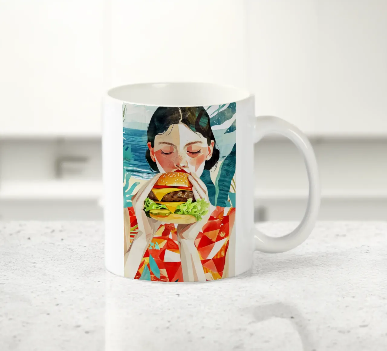Così assaggiate l'arte alimentare ad acquerello tazza in ceramica da Justyna Jaszke JBJart