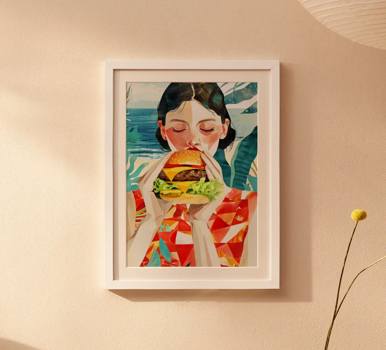 Così assaggiate l'arte alimentare ad acquerello poster con telaio in alluminio da Justyna Jaszke JBJart