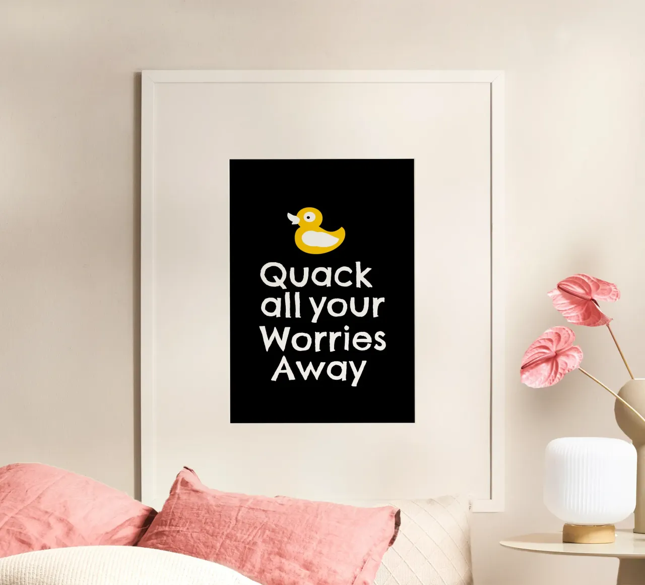 Quack all your worries away poster da baobabprintstore