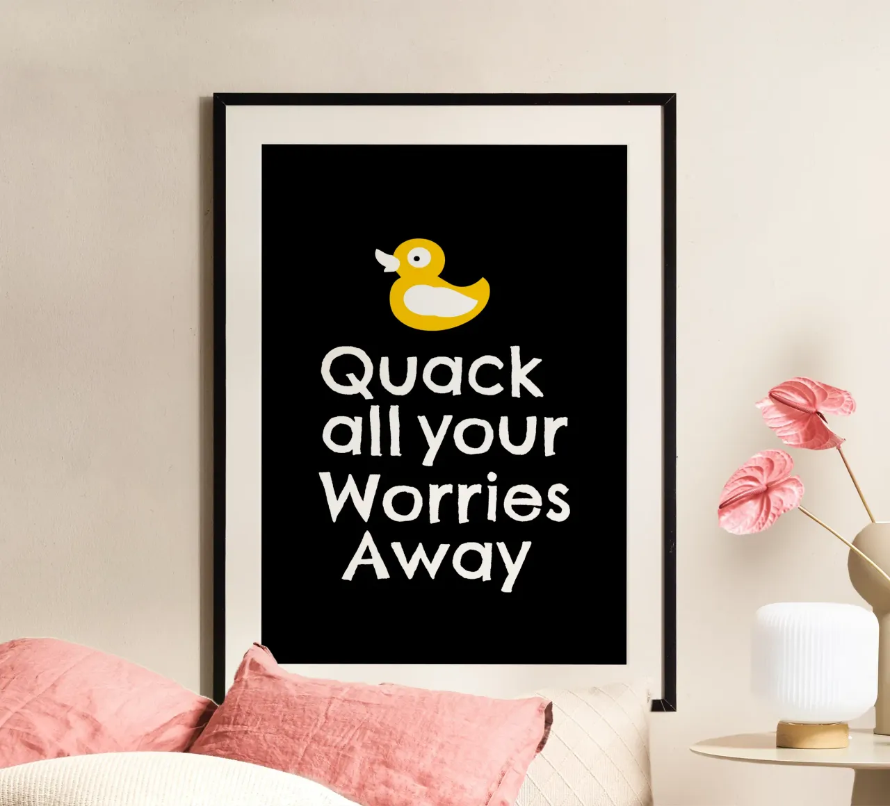 Quack all your worries away poster da baobabprintstore