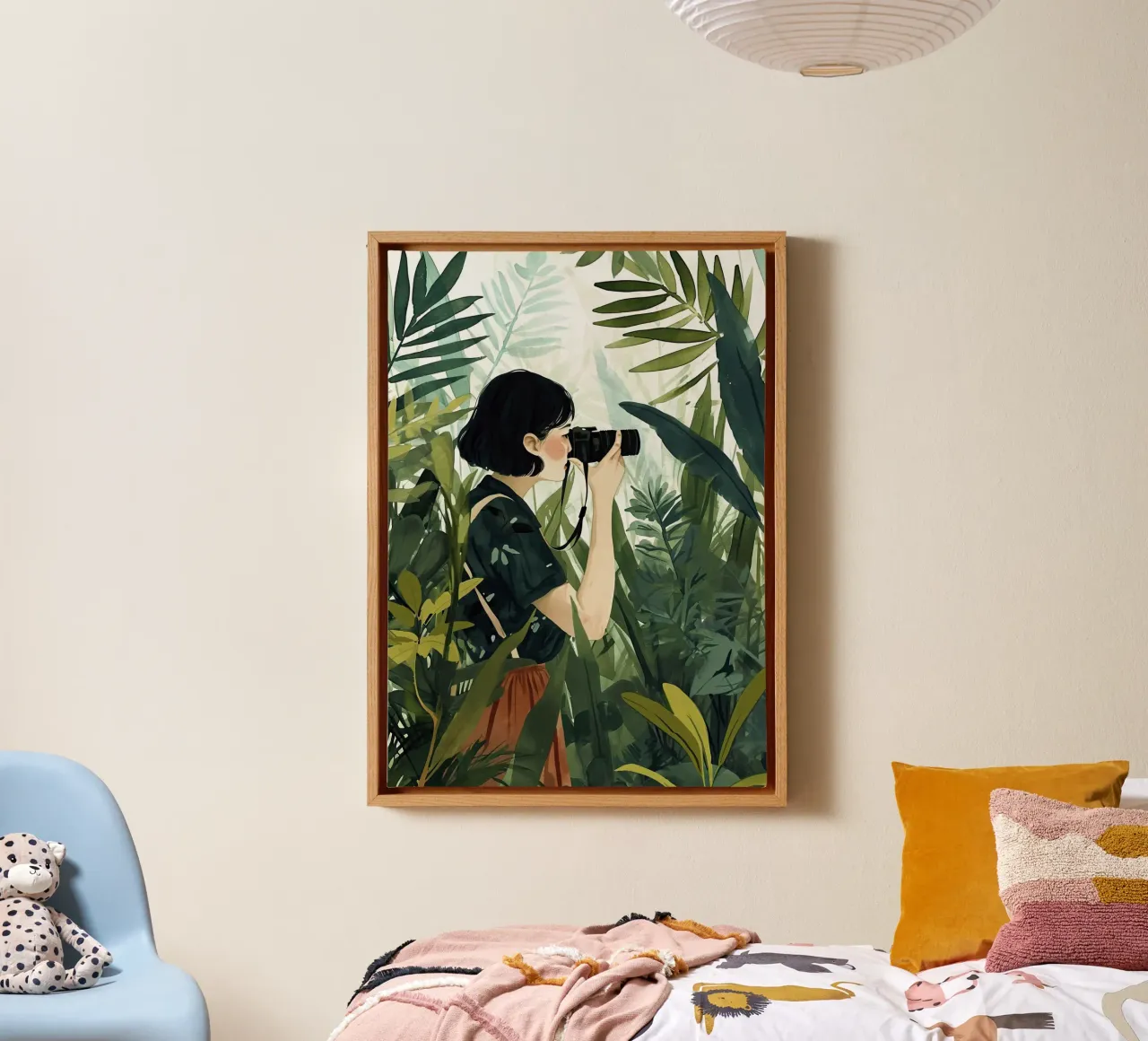 Pittura digitale ad acquerello per le vacanze tela con Cornice a cassetta da Justyna Jaszke JBJart