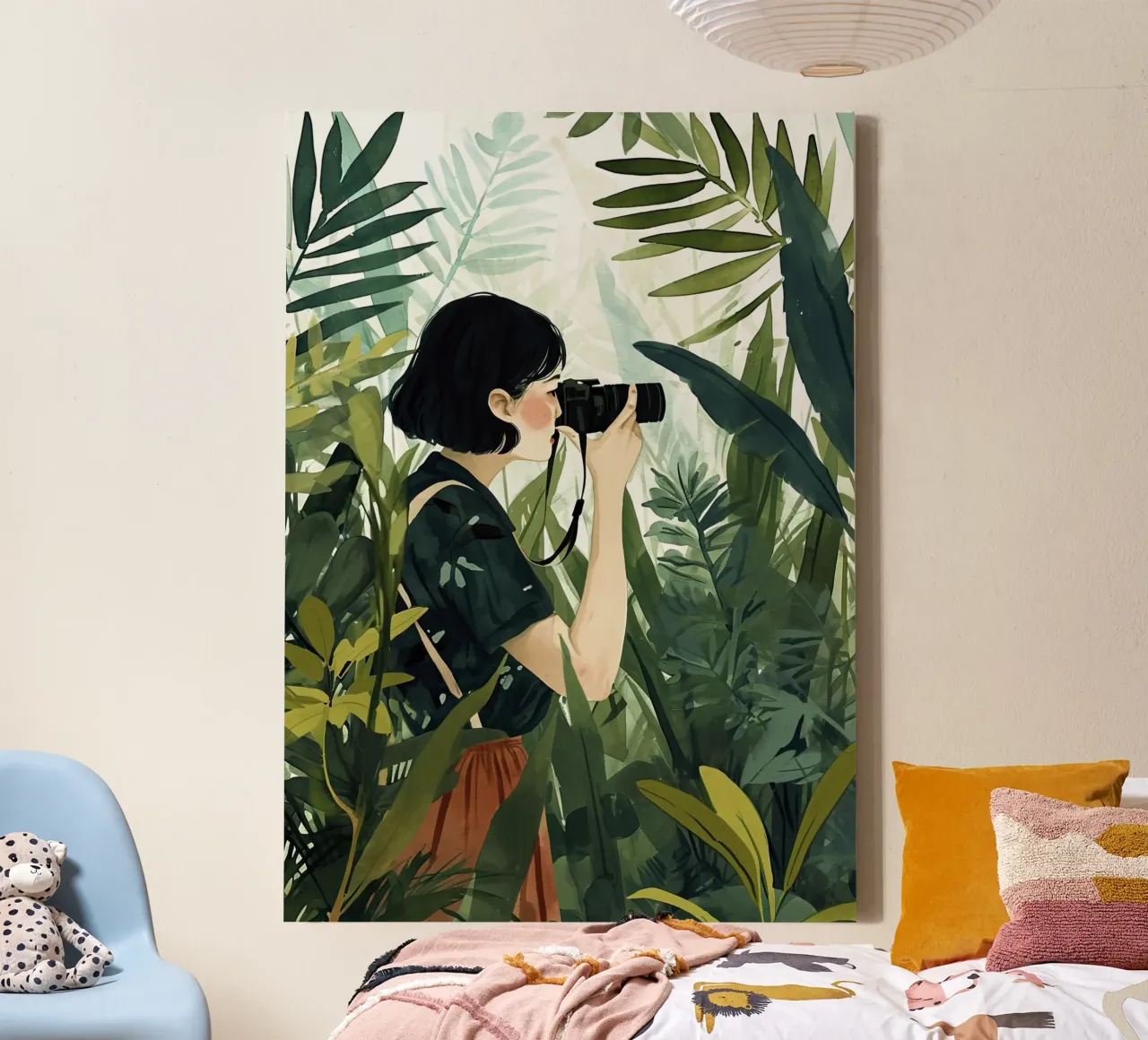 Pittura digitale ad acquerello per le vacanze tela con Cornice a cassetta da Justyna Jaszke JBJart