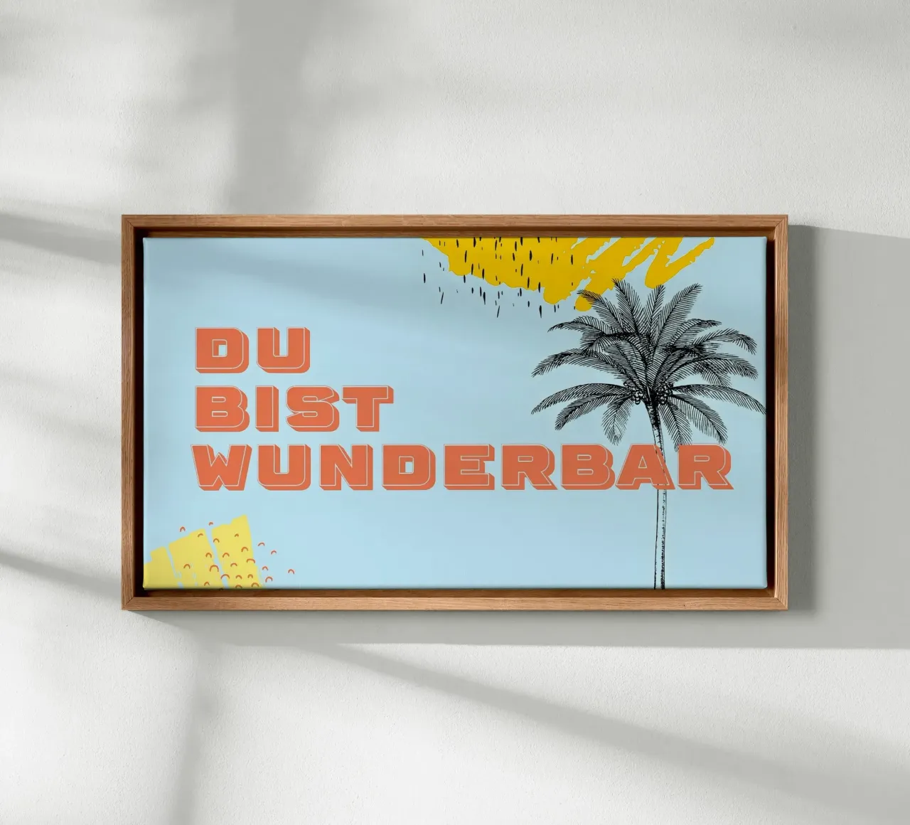 Du bist wunderbar canvas met Baklijst van minaz