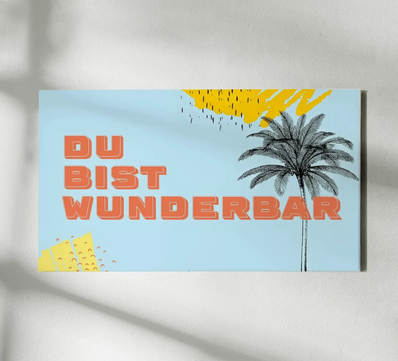 Du bist wunderbar canvas met Baklijst van minaz