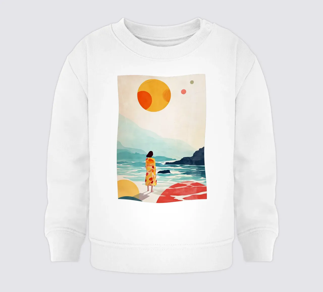 Pittura digitale ad acquerello per le vacanze felpa neonato da Justyna Jaszke JBJart