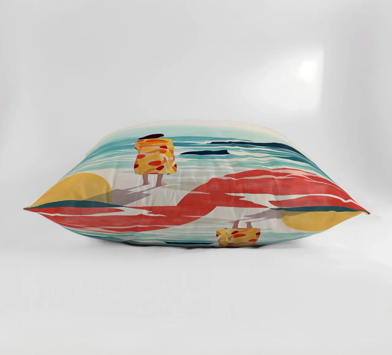 Pittura digitale ad acquerello per le vacanze cuscino da Justyna Jaszke JBJart