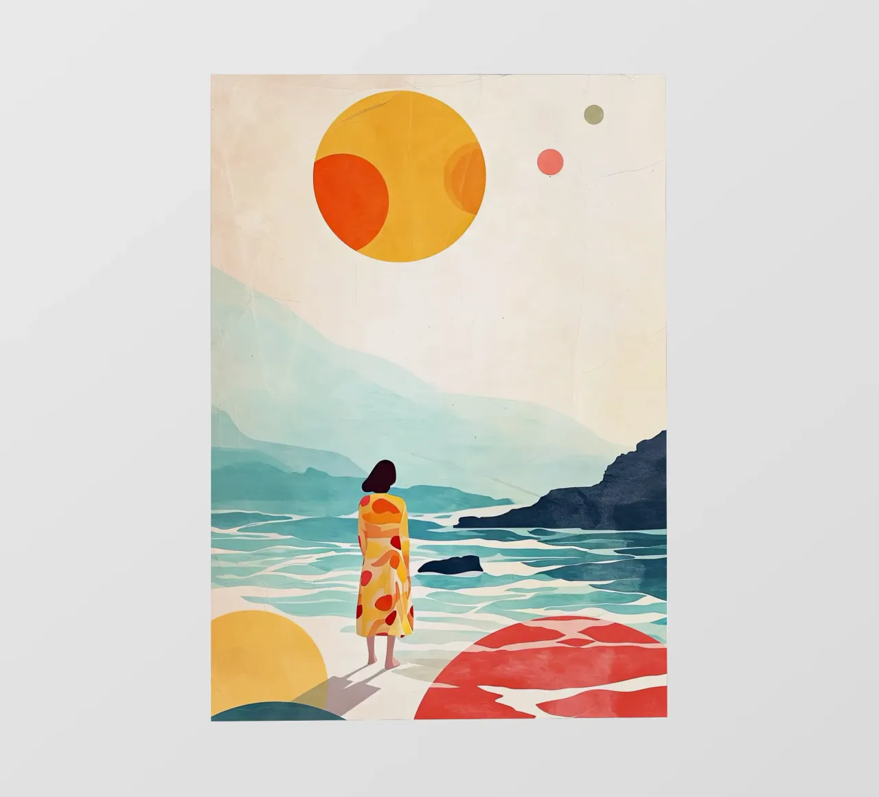 Pittura digitale ad acquerello per le vacanze telo in pvc da Justyna Jaszke JBJart
