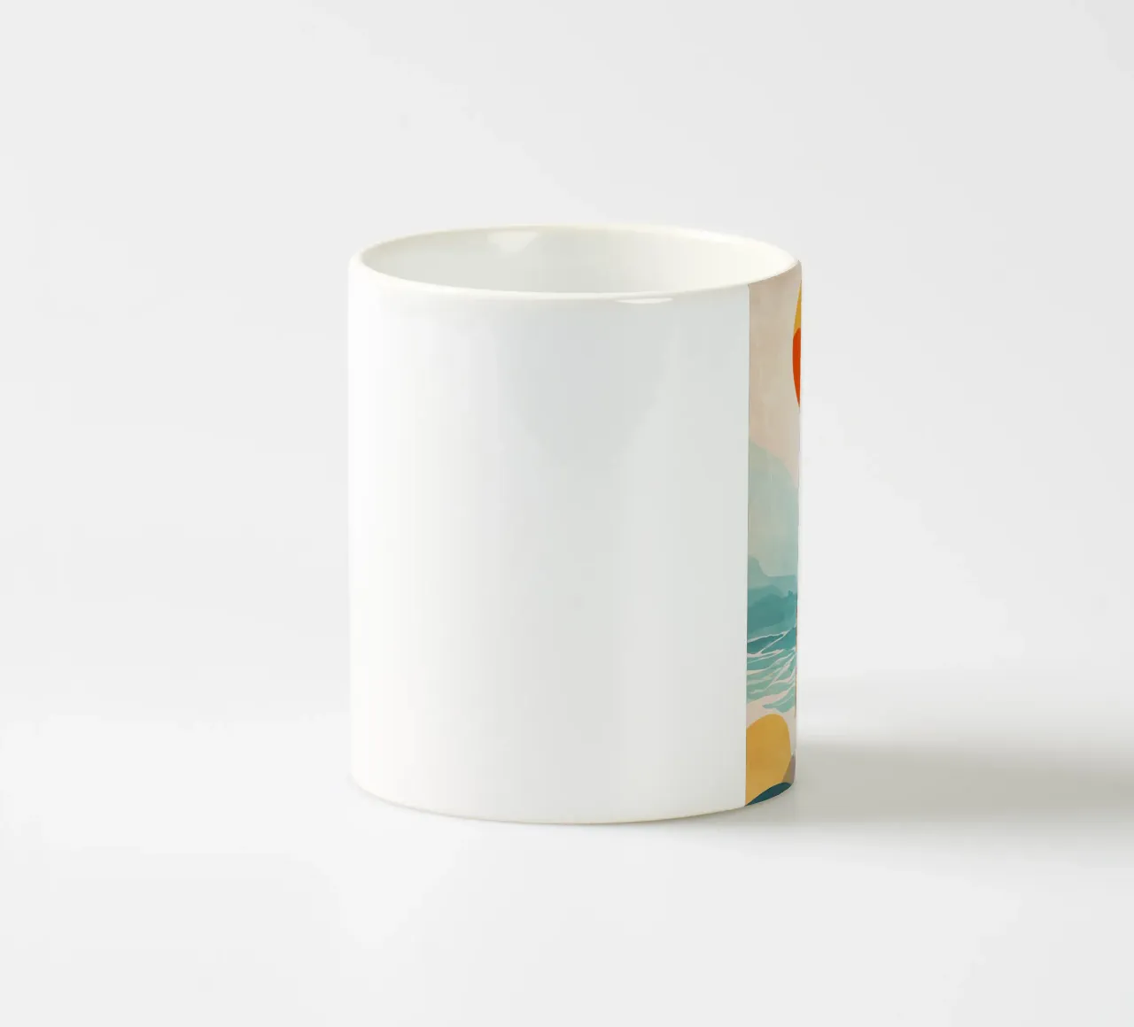 Pittura digitale ad acquerello per le vacanze tazza in ceramica da Justyna Jaszke JBJart
