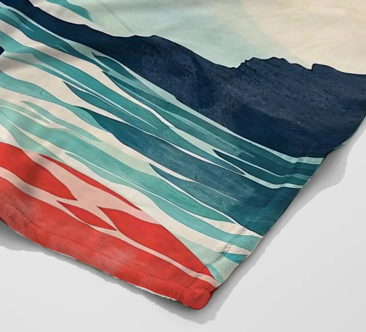 Pittura digitale ad acquerello per le vacanze coperta in pile da Justyna Jaszke JBJart