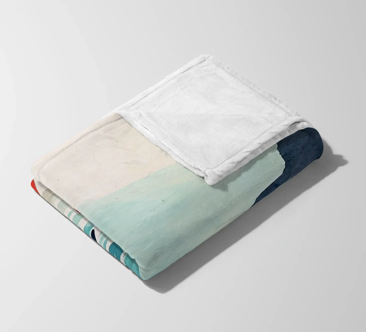 Pittura digitale ad acquerello per le vacanze coperta in pile da Justyna Jaszke JBJart