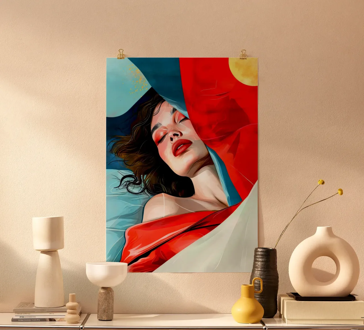 Vita da donna - Segreti notturni poster con telaio in legno da Justyna Jaszke JBJart