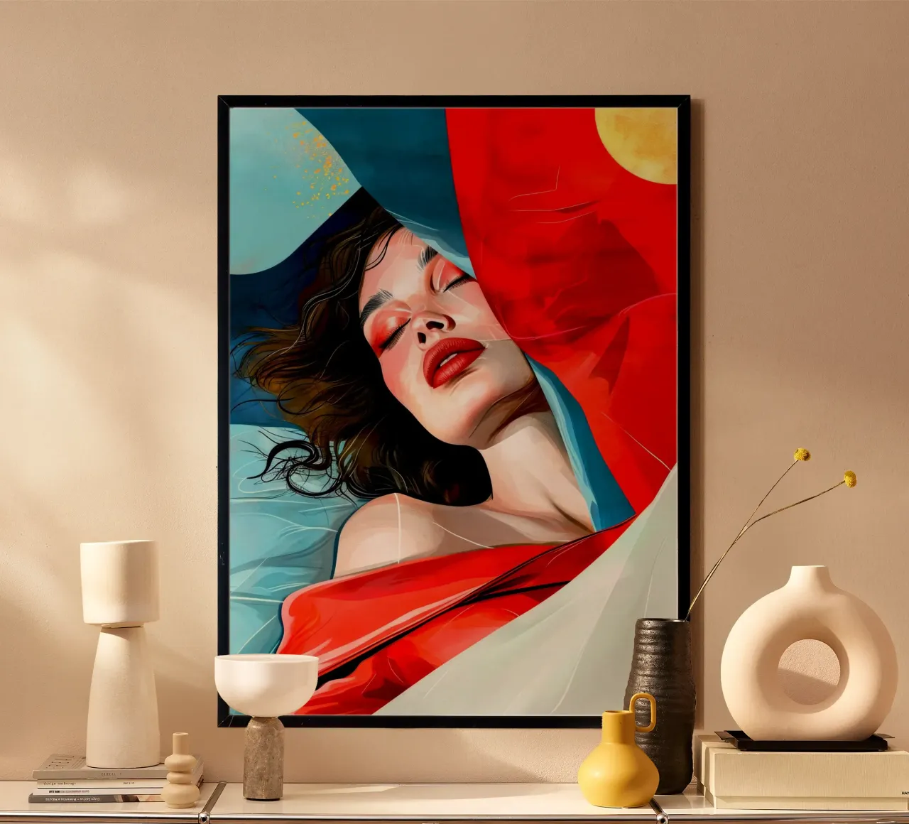 Vita da donna - Segreti notturni poster con telaio in legno da Justyna Jaszke JBJart