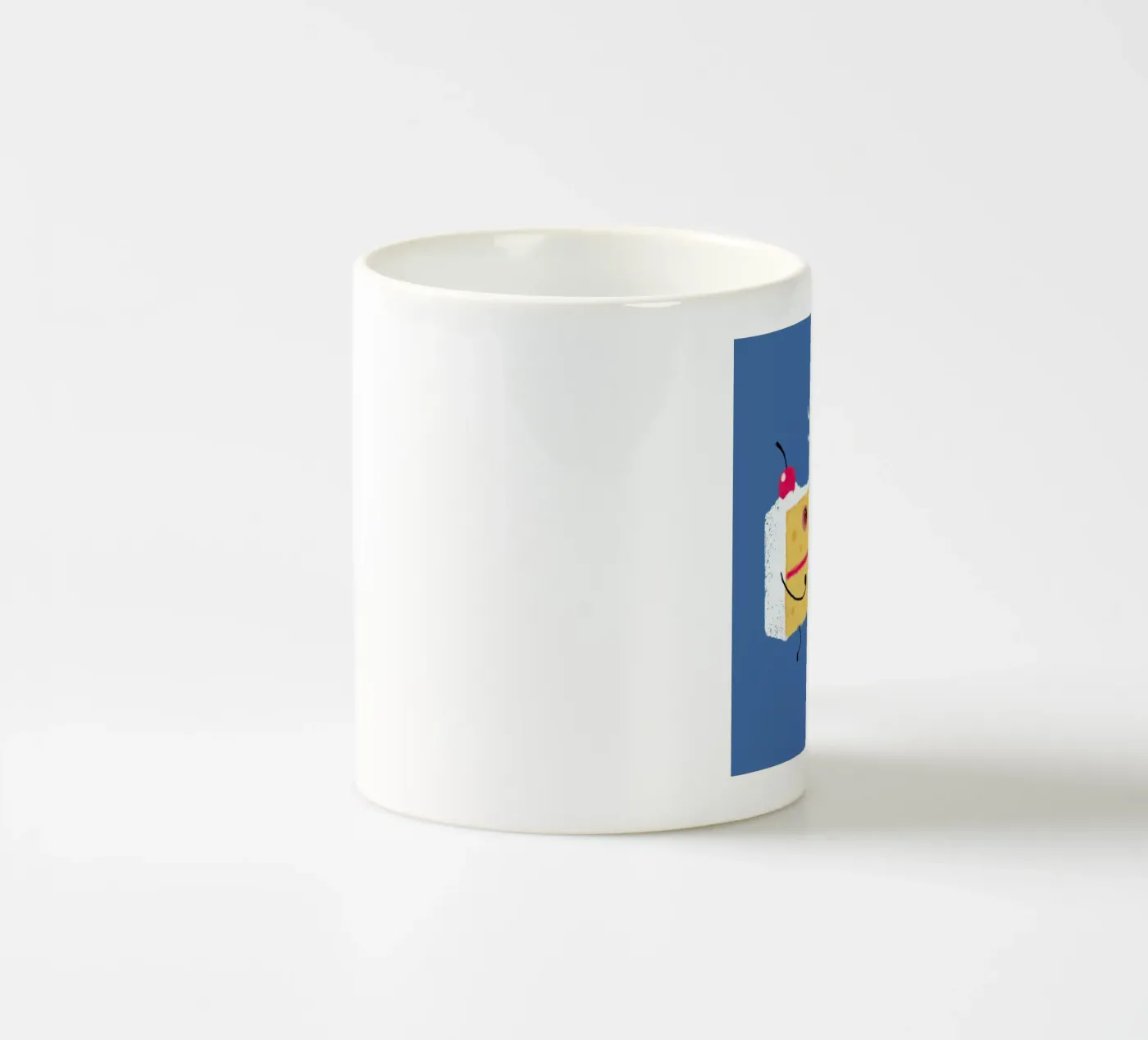 Angry Cake ceramic mug by DinoMike