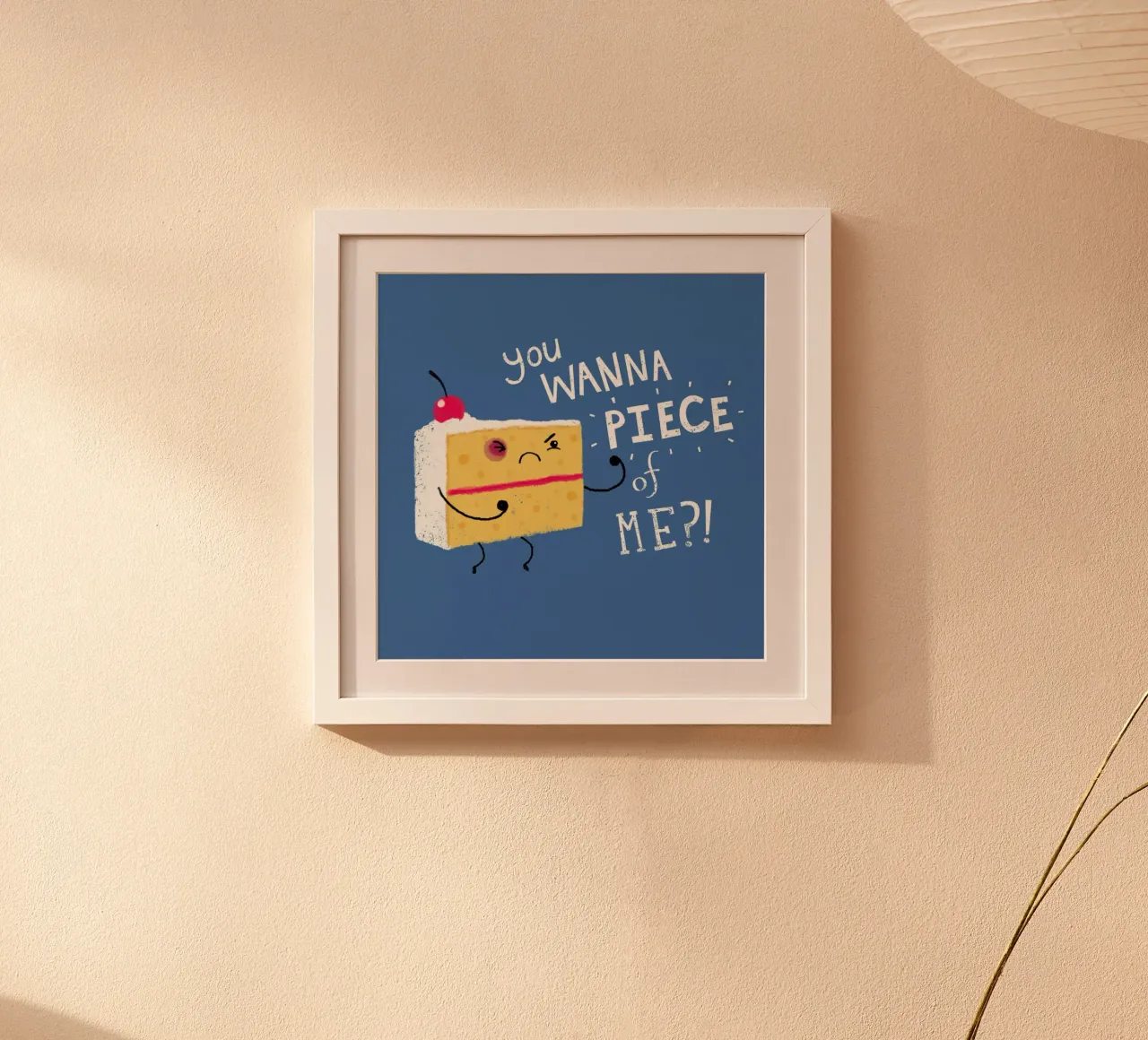 Angry Cake poster con telaio in alluminio da DinoMike