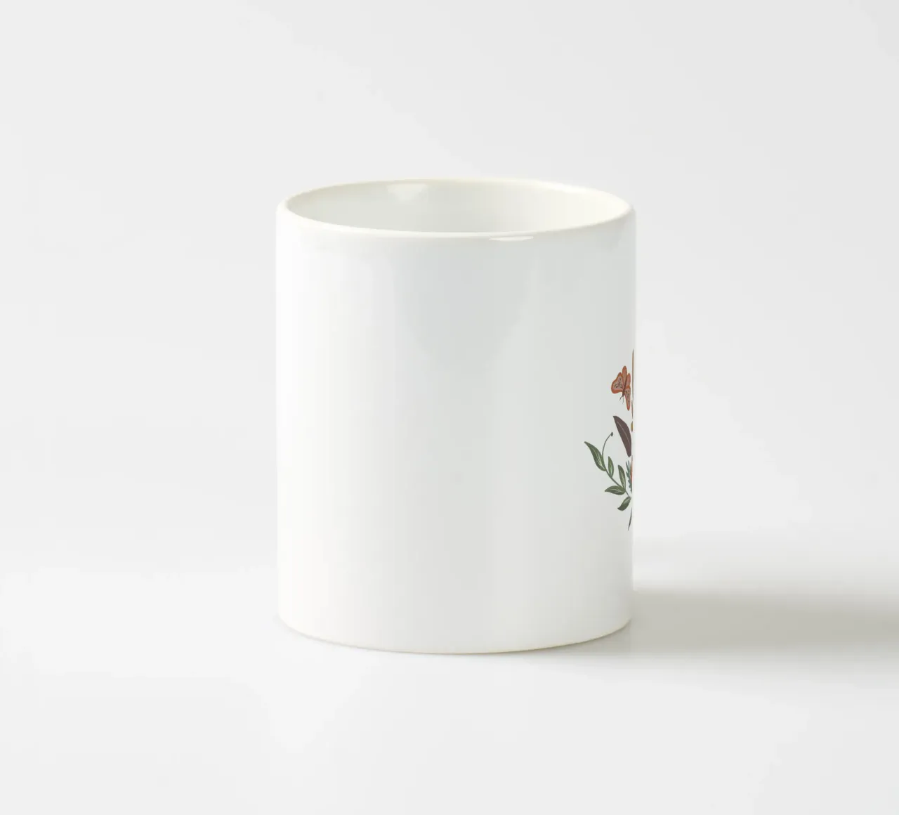 Red Mushrooms Autumn Pattern tazza in ceramica da anisillustration