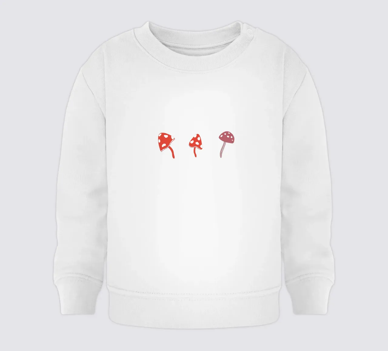 Tiny mushrooms and leaves pattern felpa neonato da anisillustration