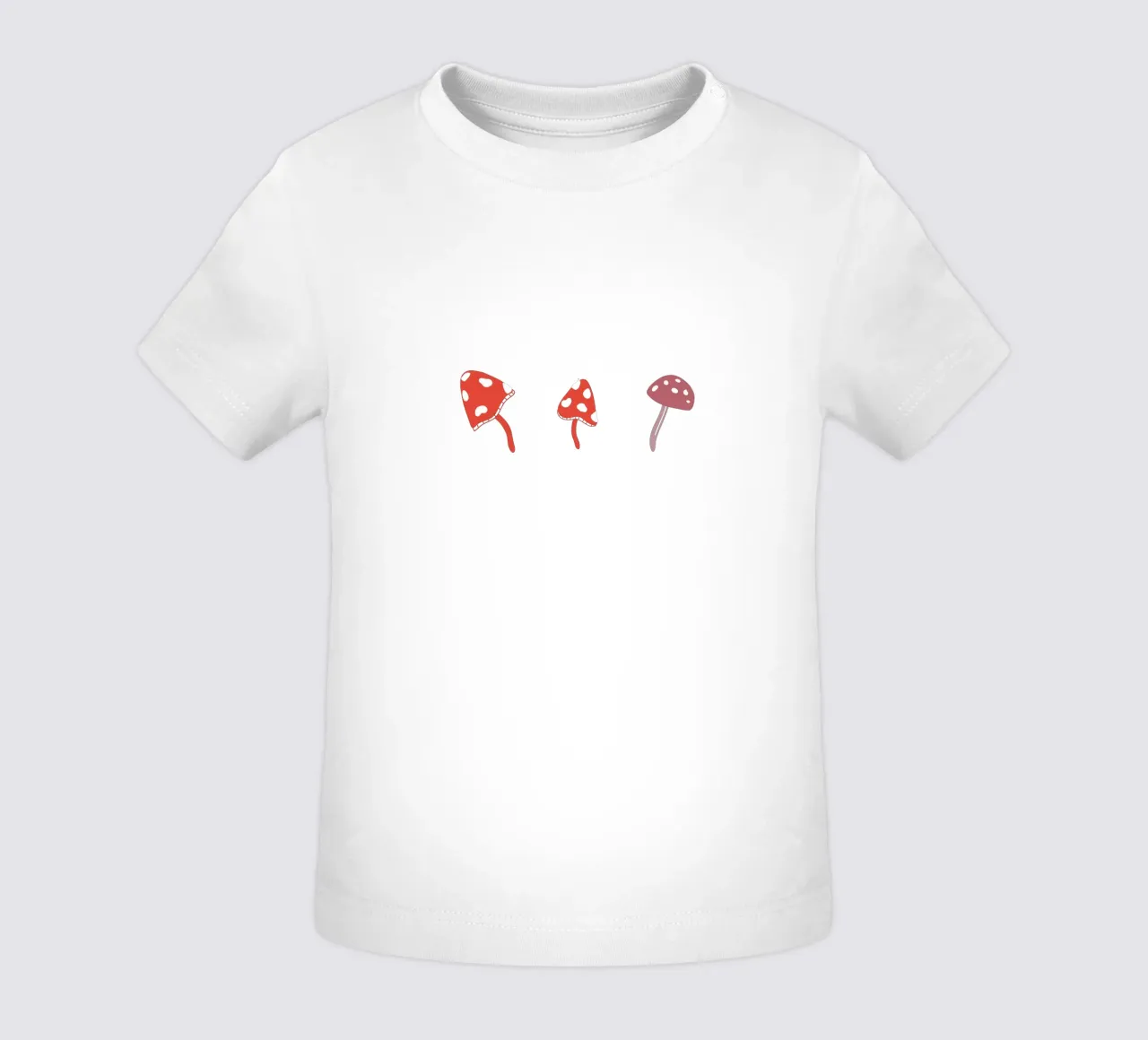 Tiny mushrooms and leaves pattern maglietta neonato da anisillustration
