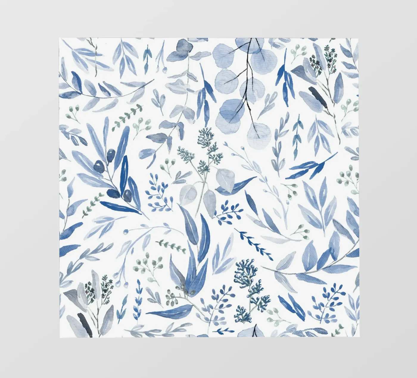 Blue Eucalyptus Pattern pellicola backlit da anisillustration