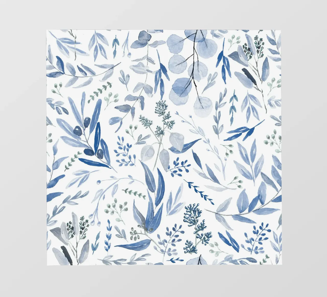 Blue Eucalyptus Pattern pellicola backlit da anisillustration